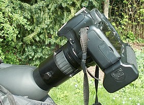 Digiscopie : adaptateur pour reflex